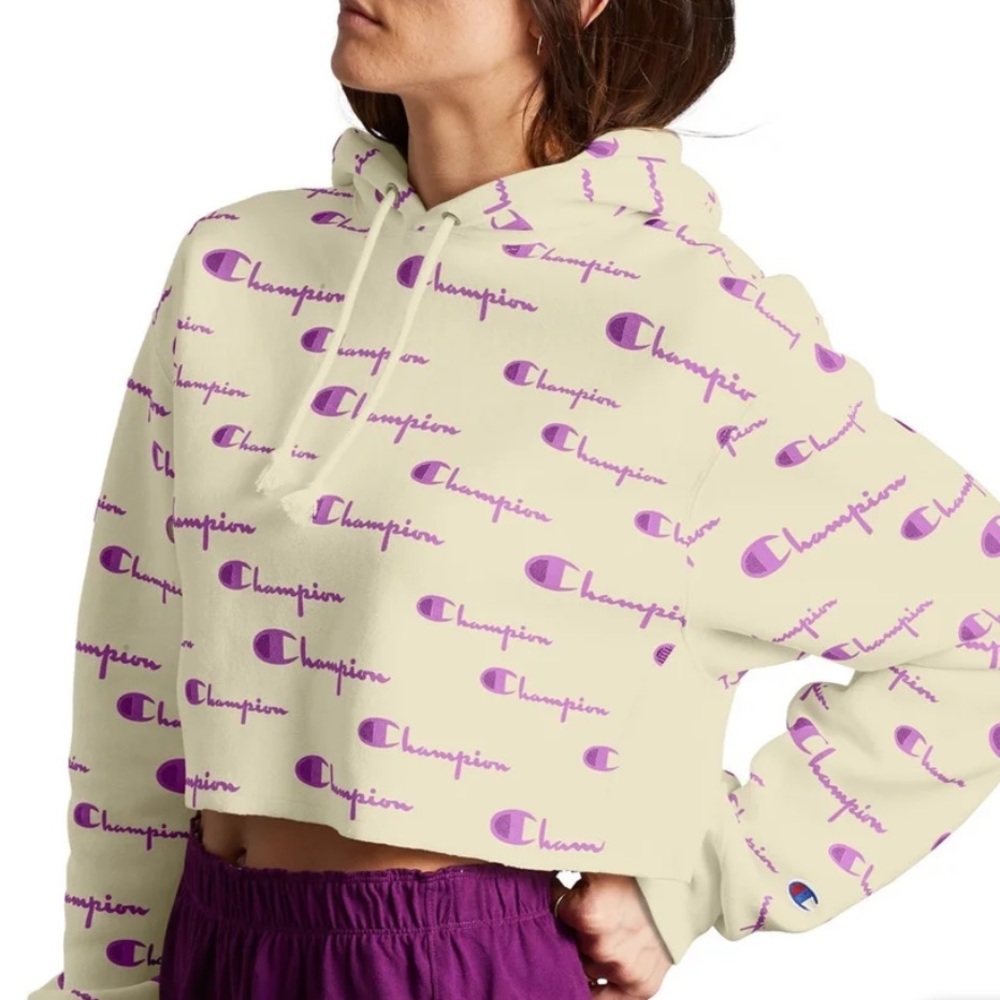 Champion reverse weave cut-off cropped hoodie